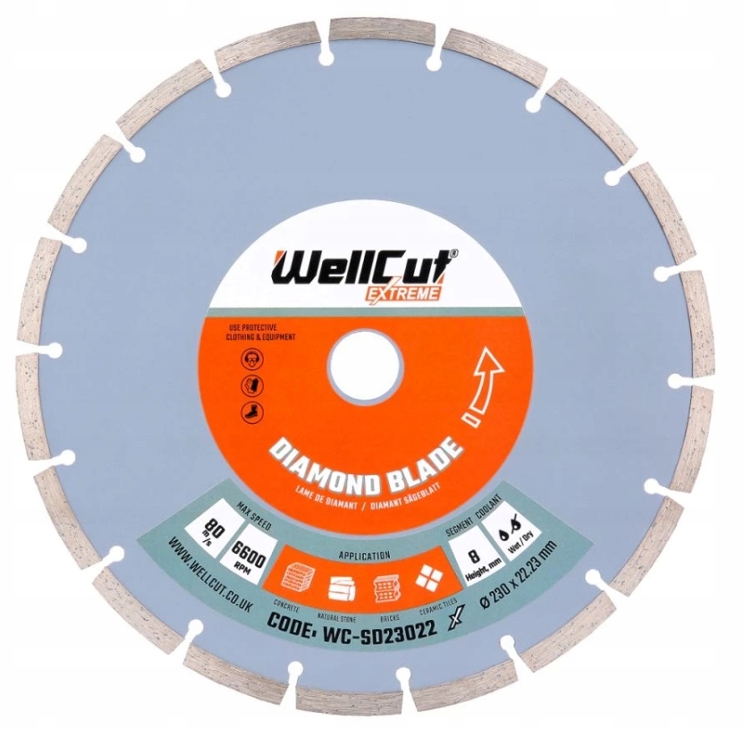

Diamentowa tarcza 230 mm Cegła kostka beton