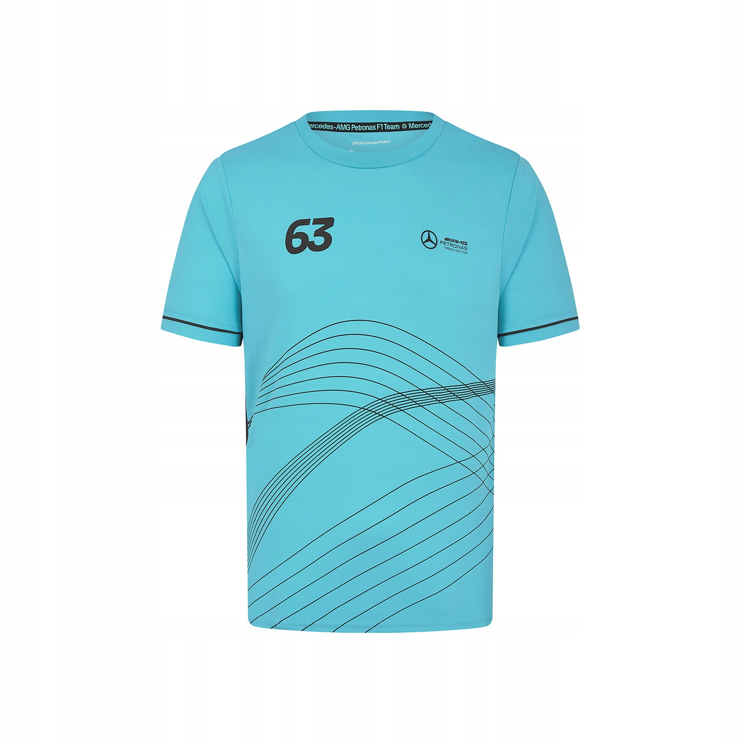 Tričko Team černé Mercedes Amg F1 2024 (XXL)