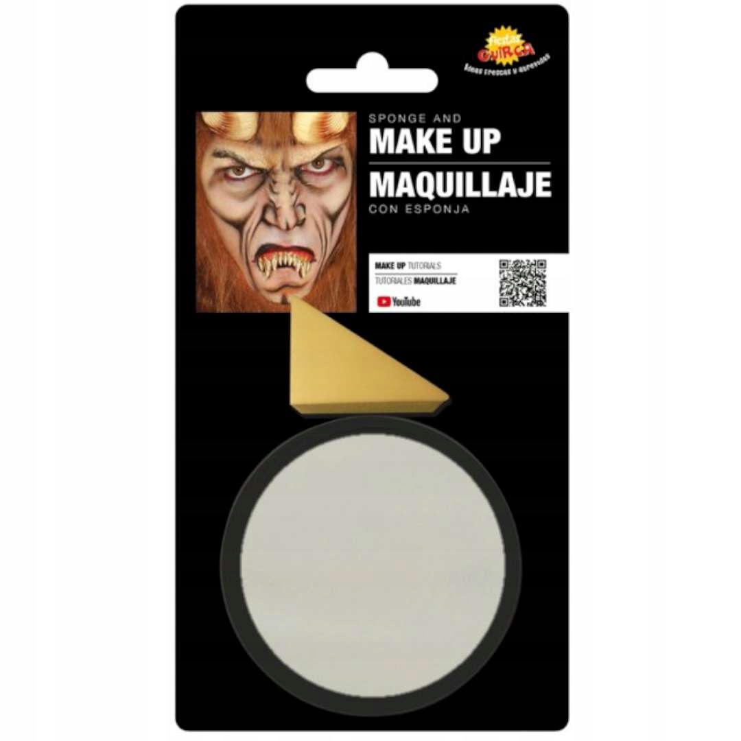 

Farba do malowania twarzy Srebrna makijaż z gąbką