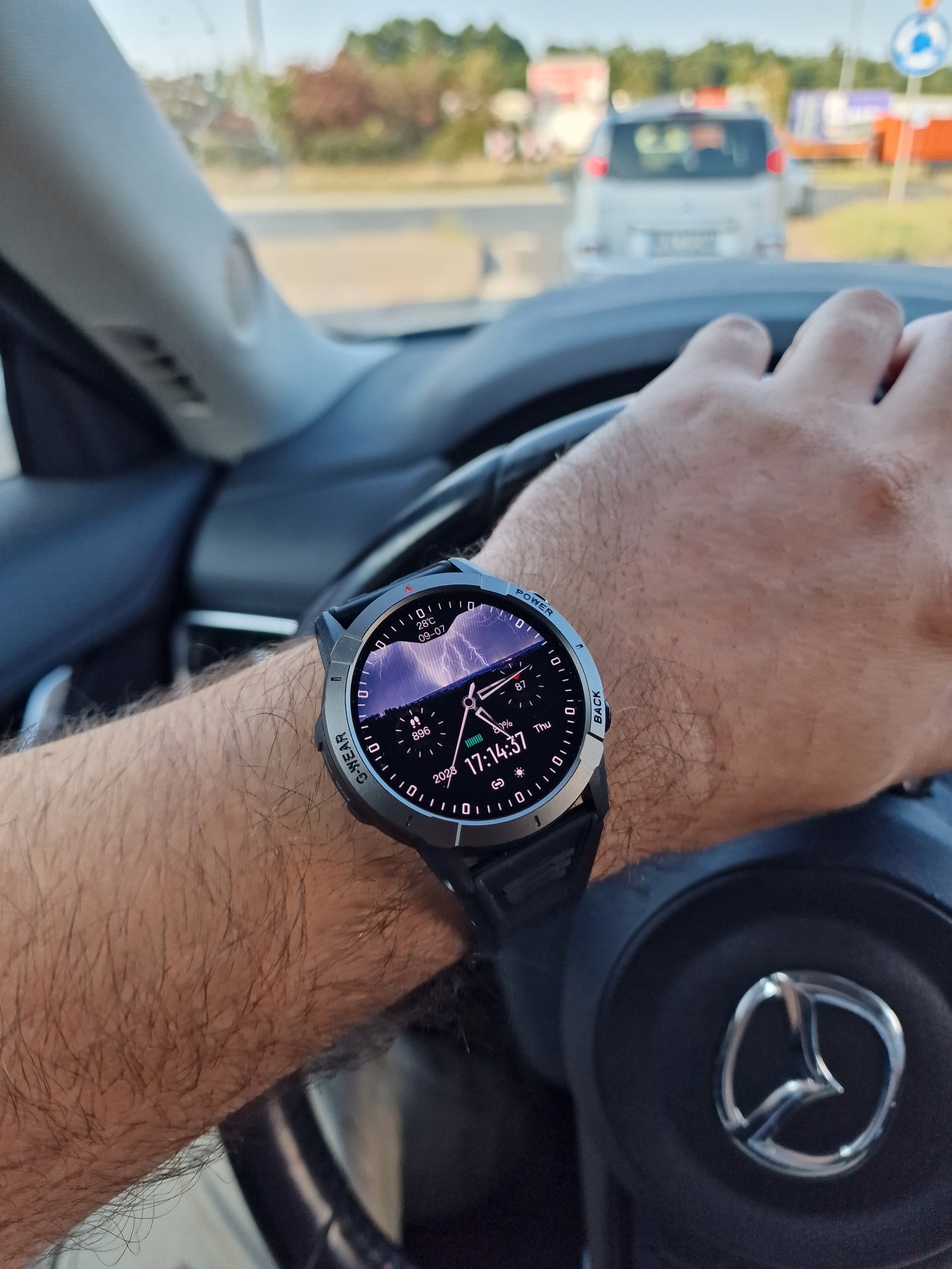 CZARNY SMARTWATCH ZEGAREK MĘSKI AMOLED ROZMOWY POMIARY SPORT MENU PL Kompatybilność systemowa Android iOS