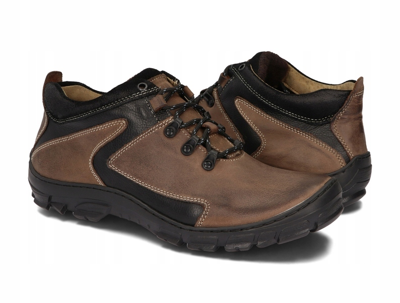 TREKKINGI OCIEPLONE BUTY MĘSKIE 905 BRĄZOWY 49 Model Trekking