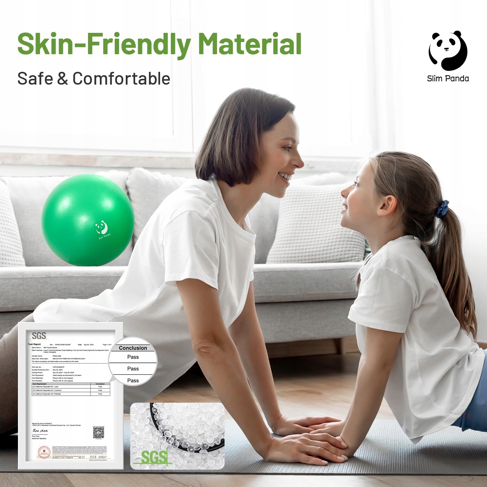 SLIM PANDA Piłka Gimnastyczna 23-25cm Pilates Yoga Fitness Balans Domowy — miniatura 5