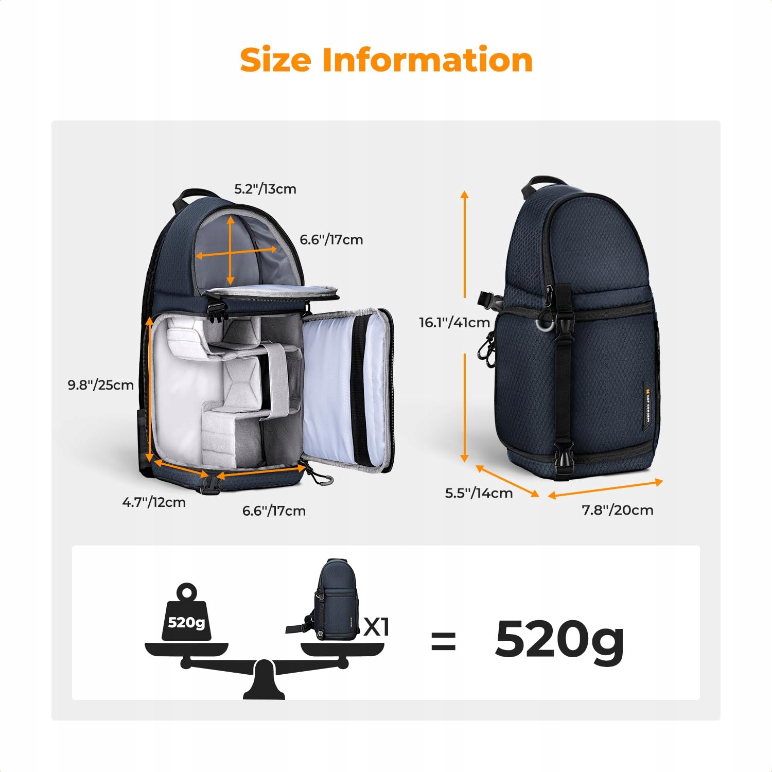 K&F CONCEPT Wodoodporna Torba Na Aparat Z Pokrowcem Na Deszcz — miniatura 8