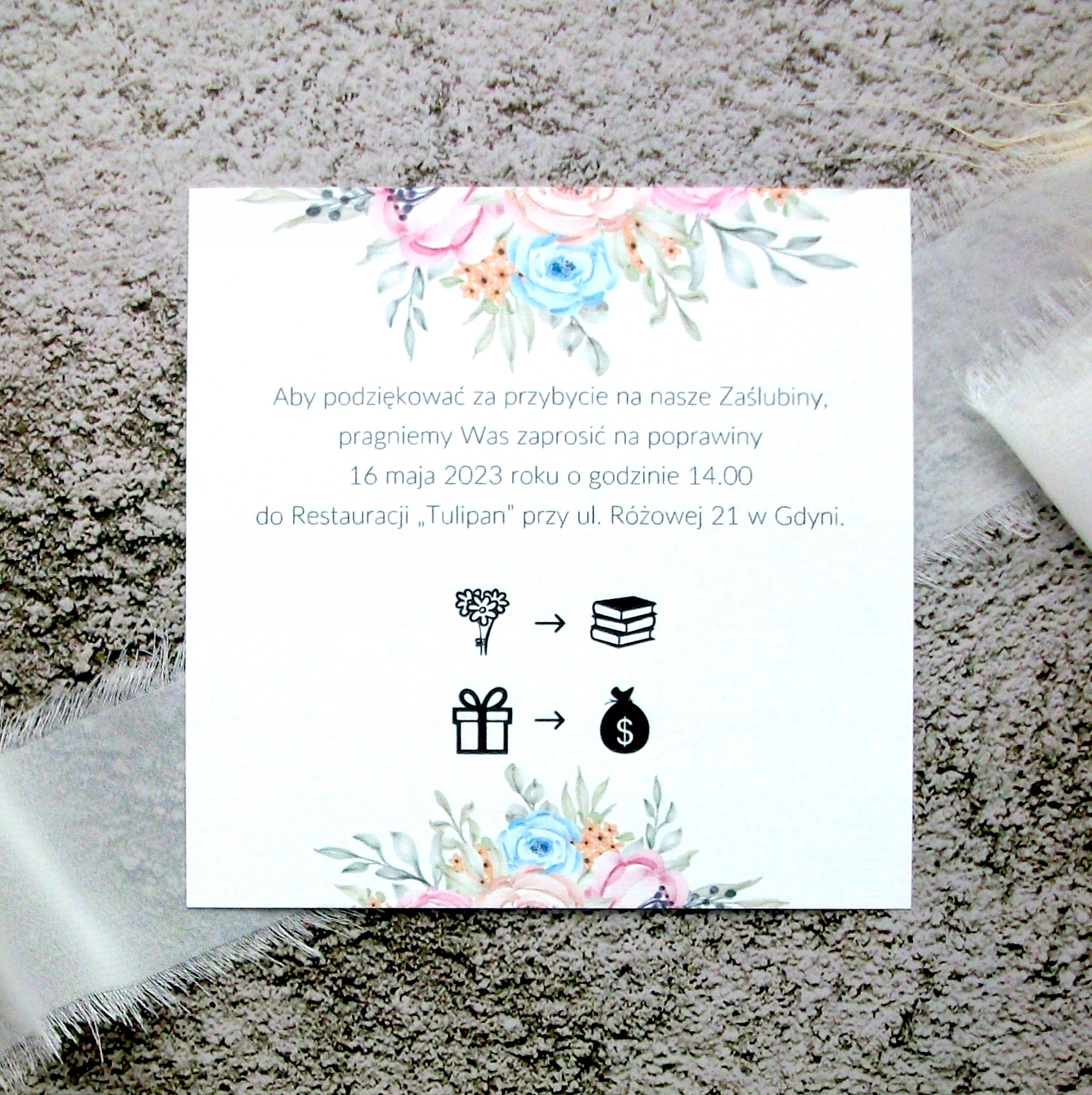 lilly | WKŁADKI DO ZAPROSZEŃ REBUS WESELE ŚLUB ROCZNICA URODZINY Marka bez marki