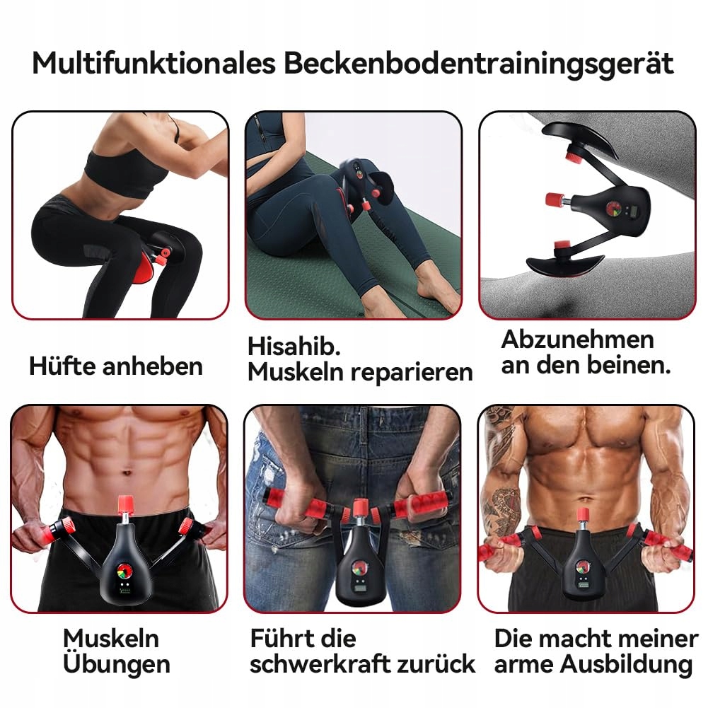 AOHCAE Trener Uda 3w1 Sprzęt Fitness Do Ćwiczeń Nóg i Ramion Czerwony — miniatura 4