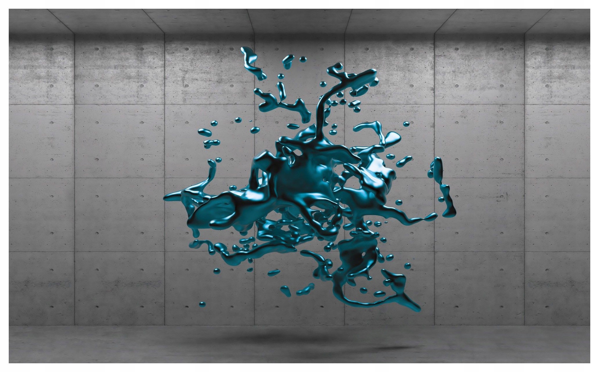 Vliesová fototapeta Beton a tyrkysová abstrakce moderní 312x219 lepidlo