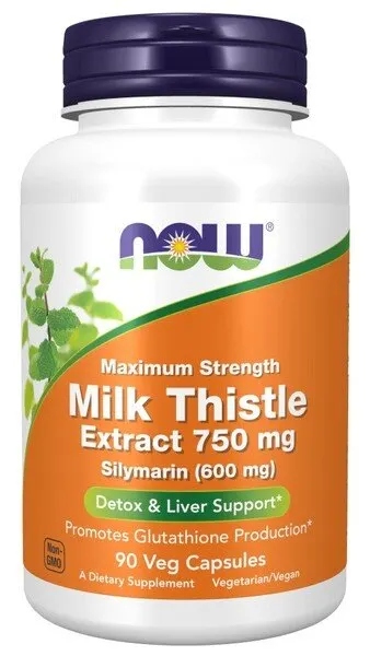 Now Foods Milk Thistle Extract, Maximum Strength, 750mg, 90 vkaps