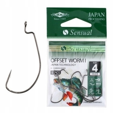 Haczyki Mikado Sensual Offset Worm I Bn Nr4/0