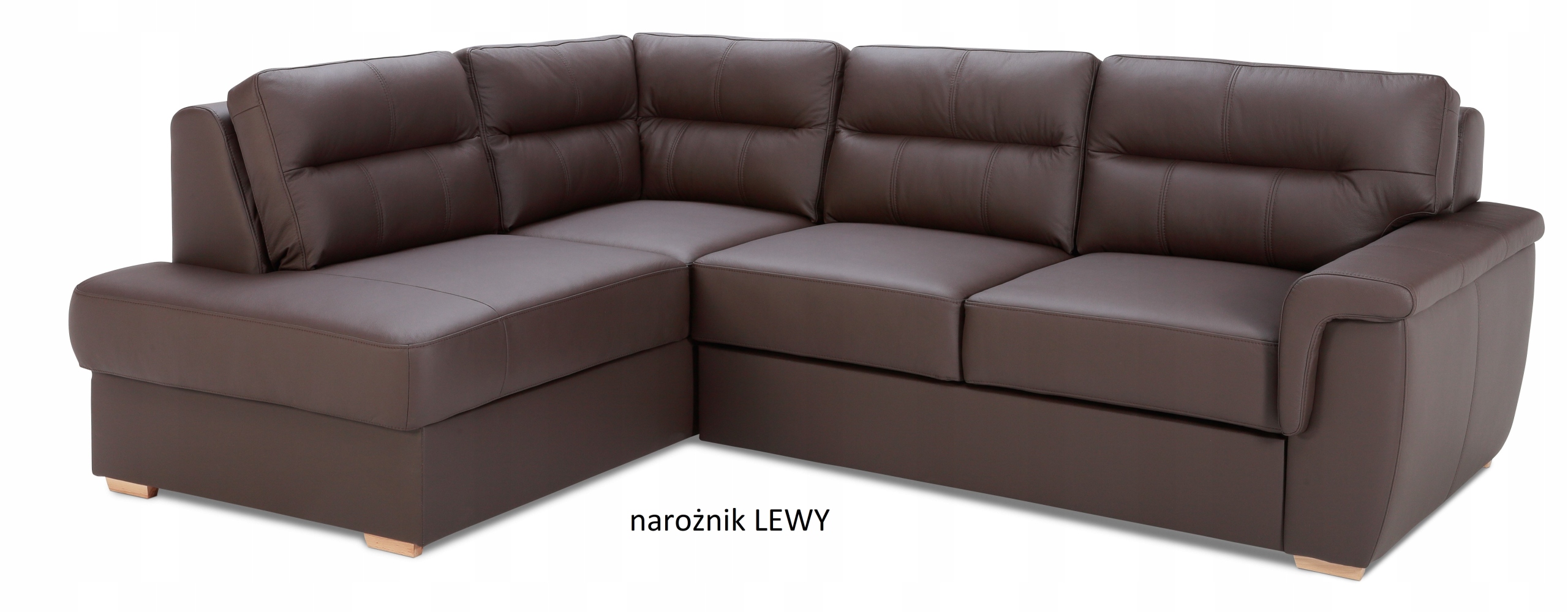 Samoa narożnik z zagłówkami skóra naturalna 100% Orientacja prawostronny