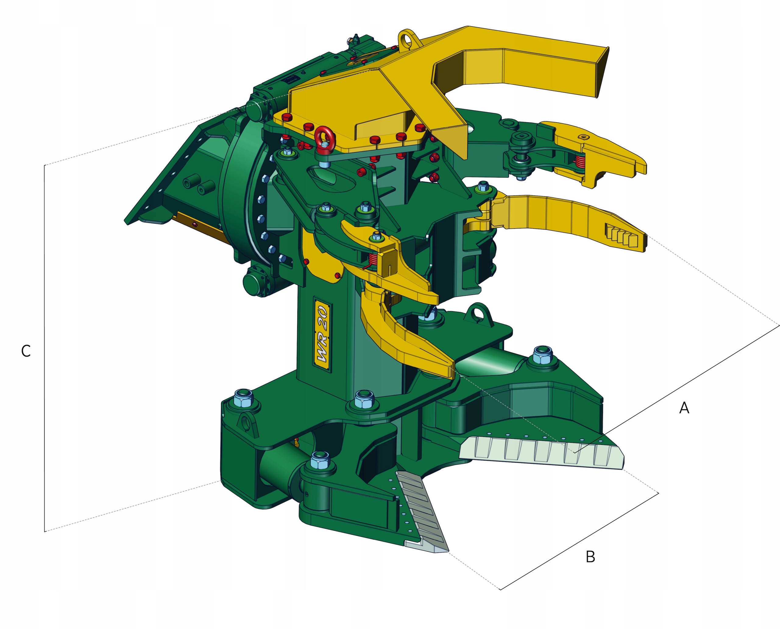 Głowica do ścinania drzew Trevi Benne WR 15 (1455 kg) Numer katalogowy części WR 15