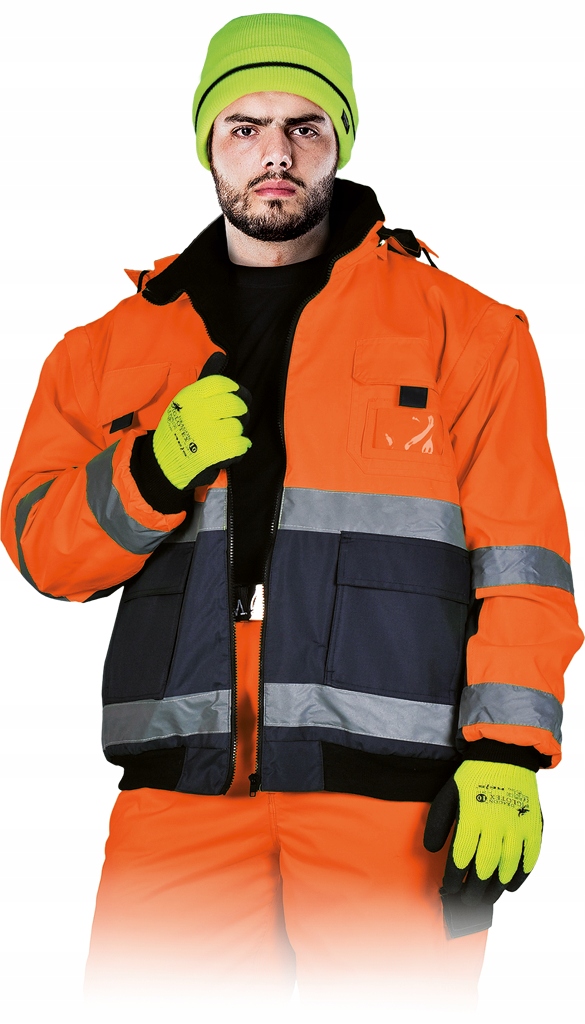 Світловідбиваюча Курта для дорожників LH-VIBER зимова XXL