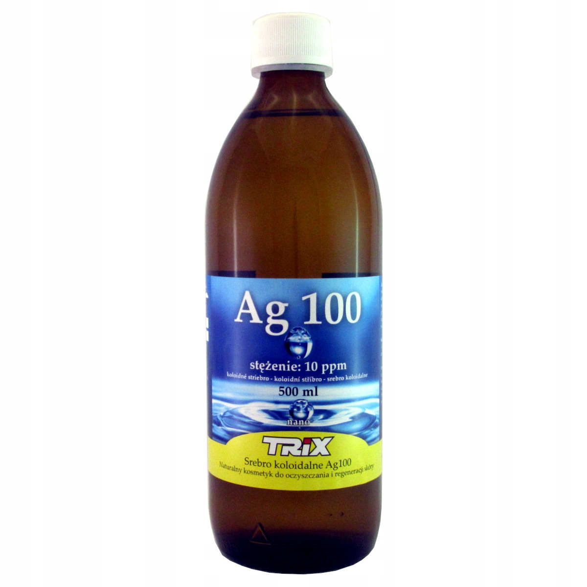 

Nano Srebro koloidalne Ag100 10 ppm 500ml Trądzik