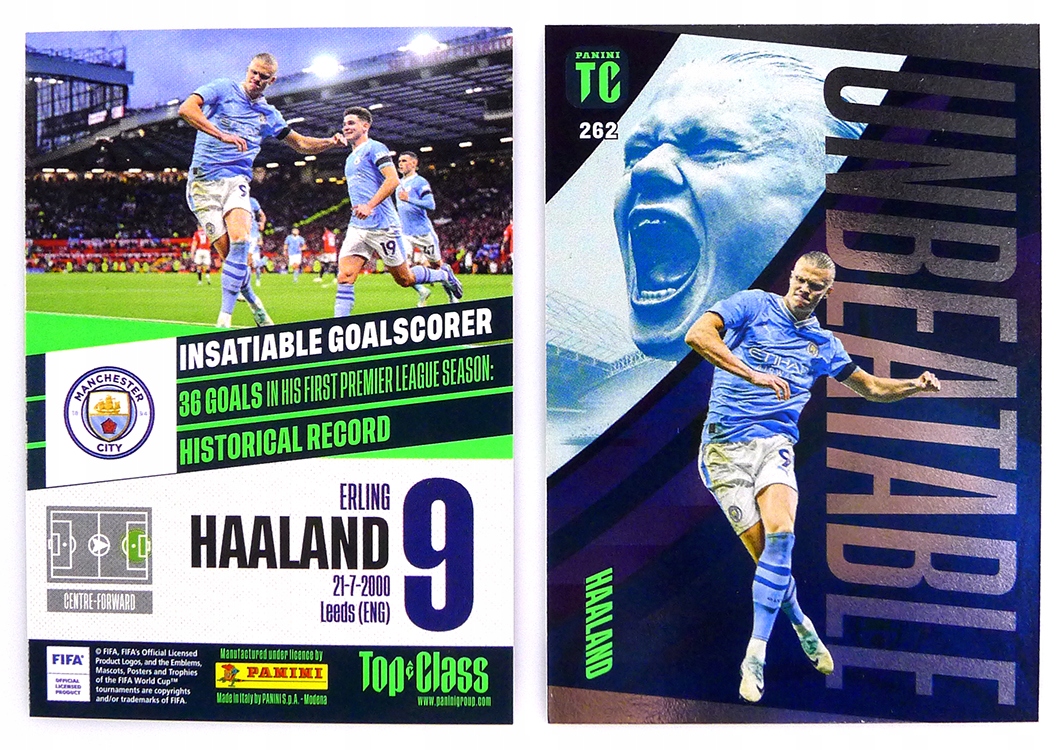 Karty piłkarskie Panini Top Class 2024 Unbeatable 262 Haaland (Manchester)
