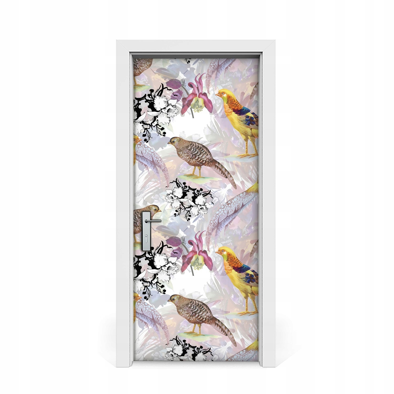 

Naklejka na drzwi okleina Bażanty 85x205