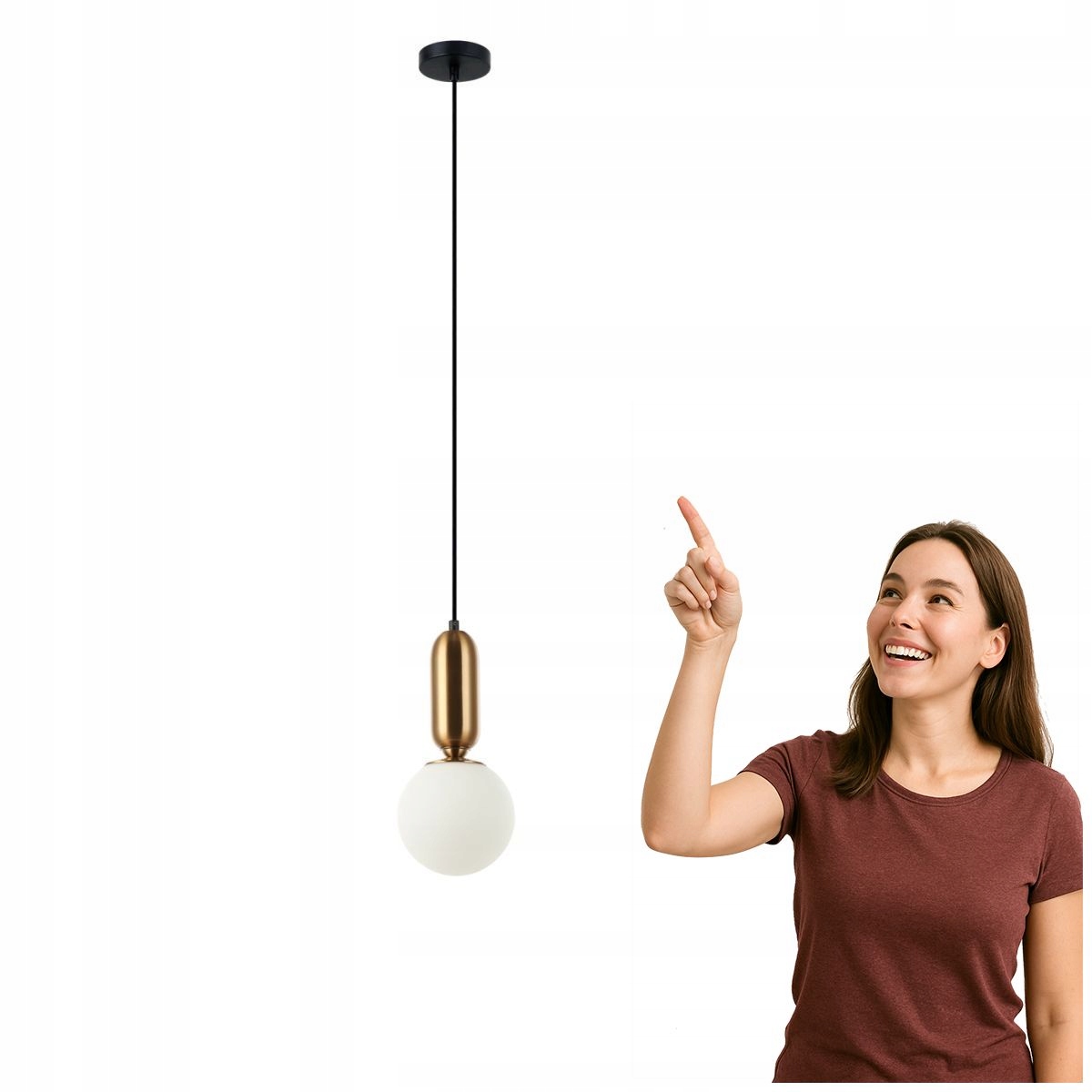 Závěsná lampa Aldeva PND-02340-1S-BRO Italux