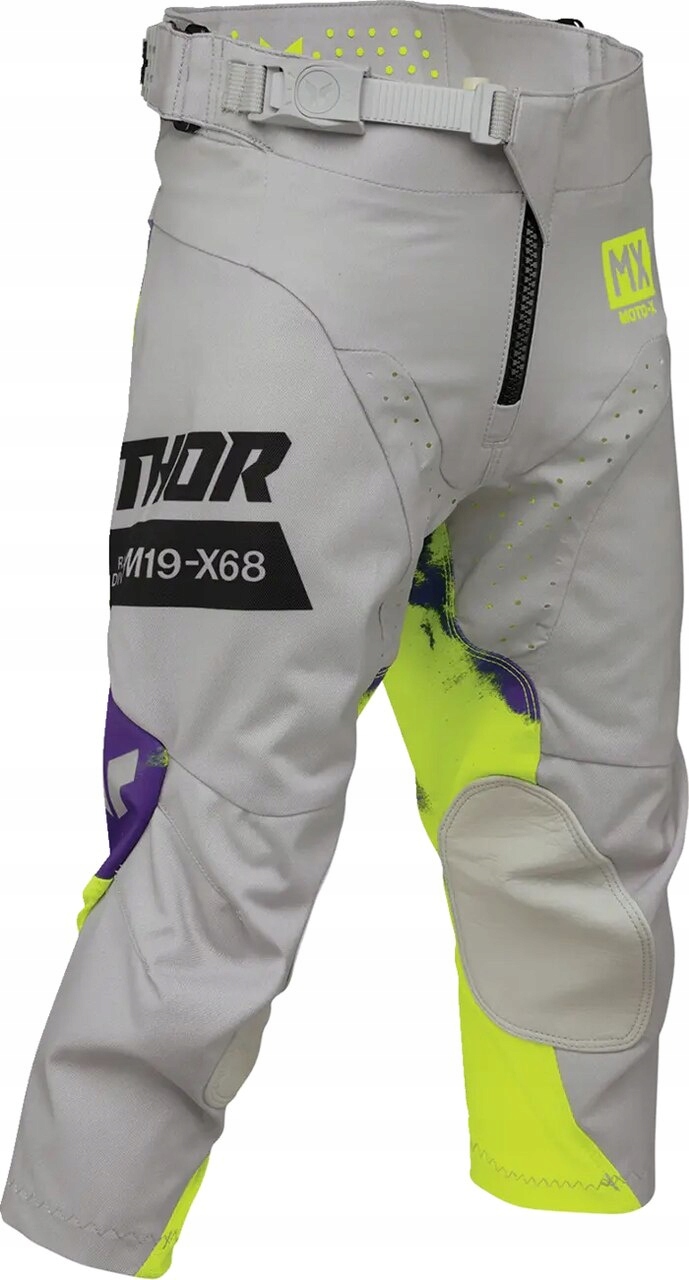 Juniorské nohavice Thor Launchmode Bleach gray/acid 28