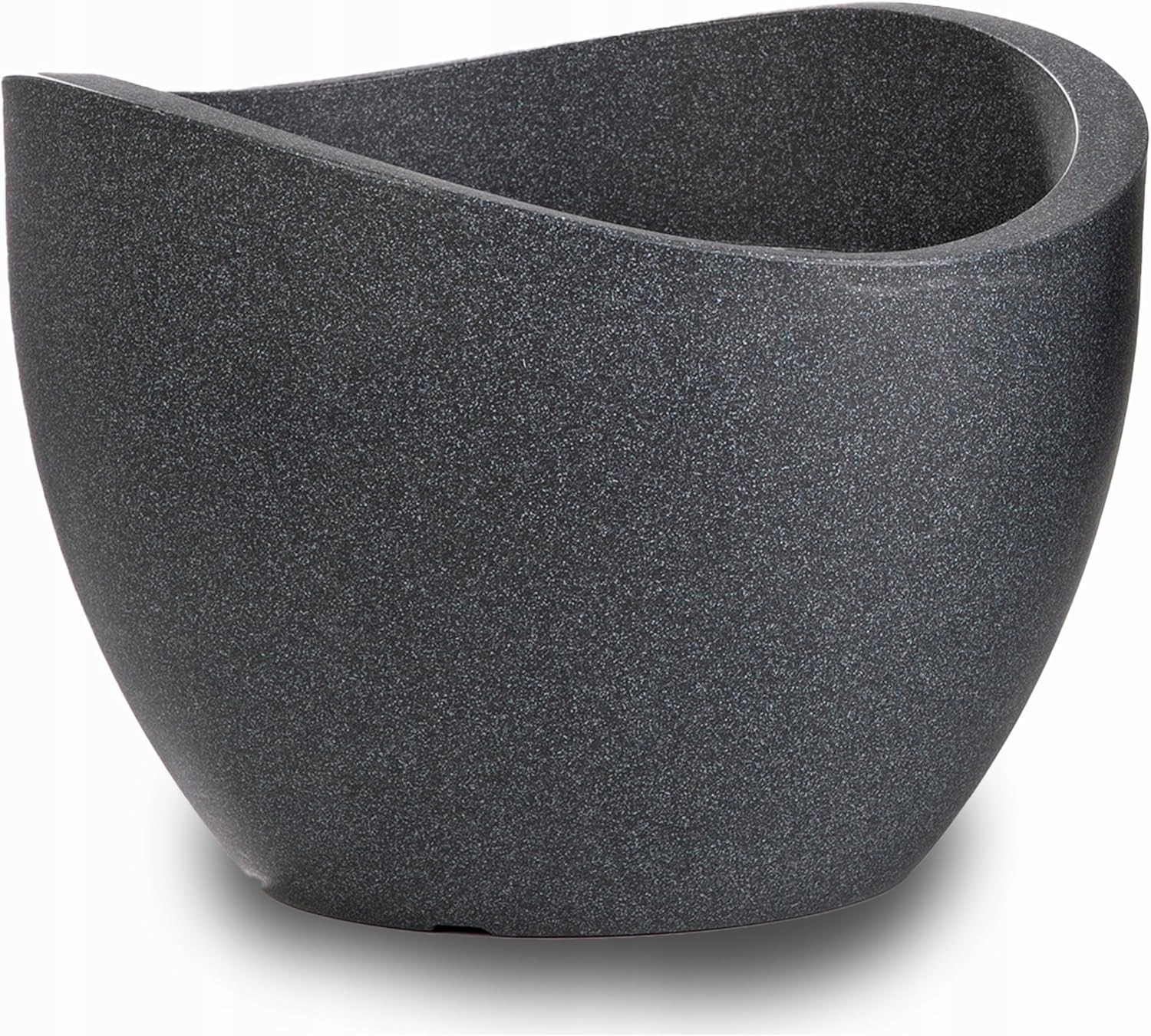 Zahradní Květináč 50 CM Černý Granit 37 L