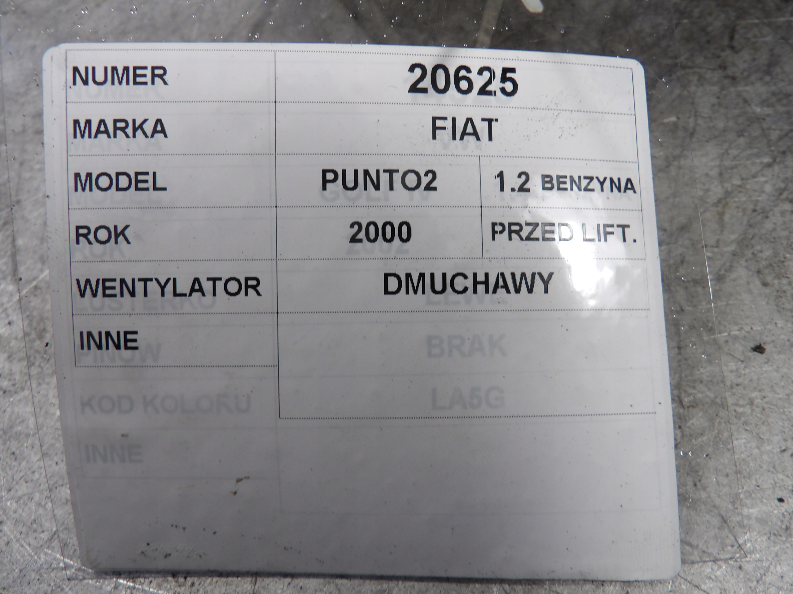 Fiat Punto II ventilátor topení 1,2B