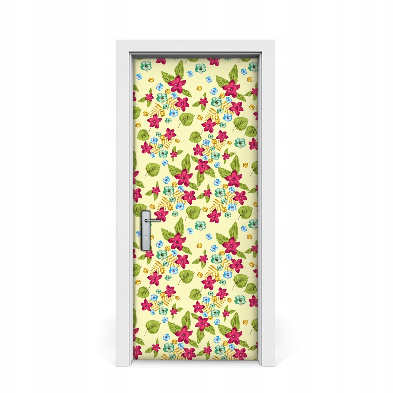 

Naklejka na drzwi Kolorowe kwiaty wzór 85x205