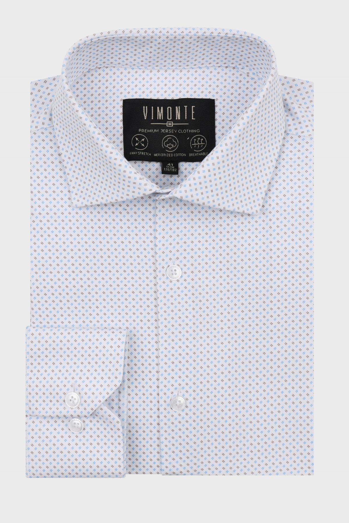 Košile Vimonte Premium Mercerizovaná Bavlna-Elastan 45-176/182 Regular
