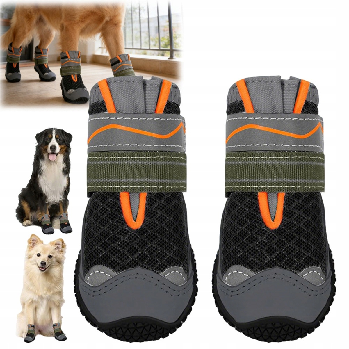 Ochranné boty pro psy, 5,1-5,6 cm, vhodné pro střední a velké psy