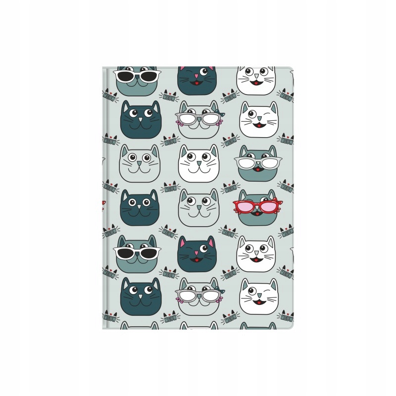 NOTES A6 Z NADRUKIEM WYMIENNY WKŁAD OKŁ SZARE KOTY