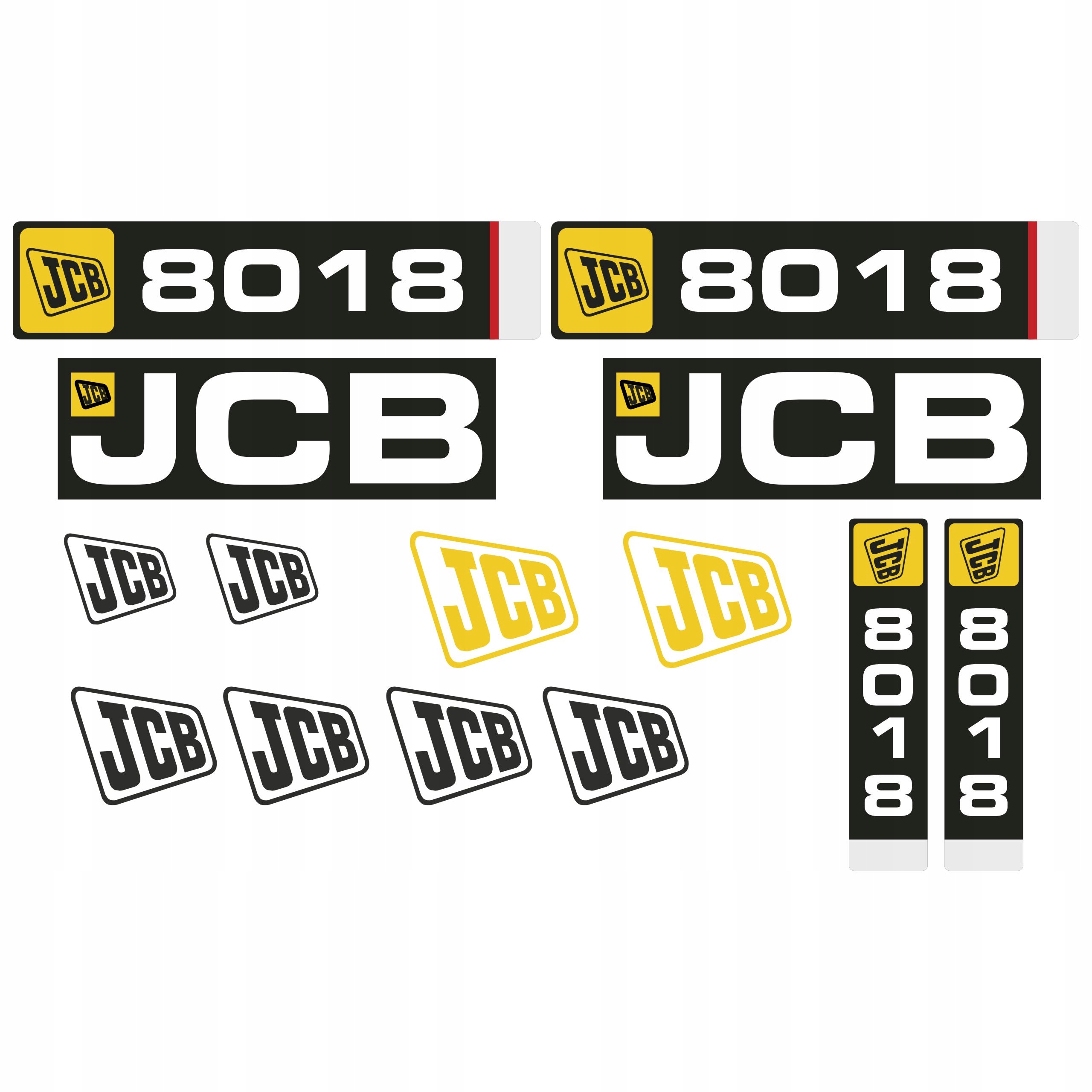 Samolepky Jcb 8018 Minibagr Laminovaný