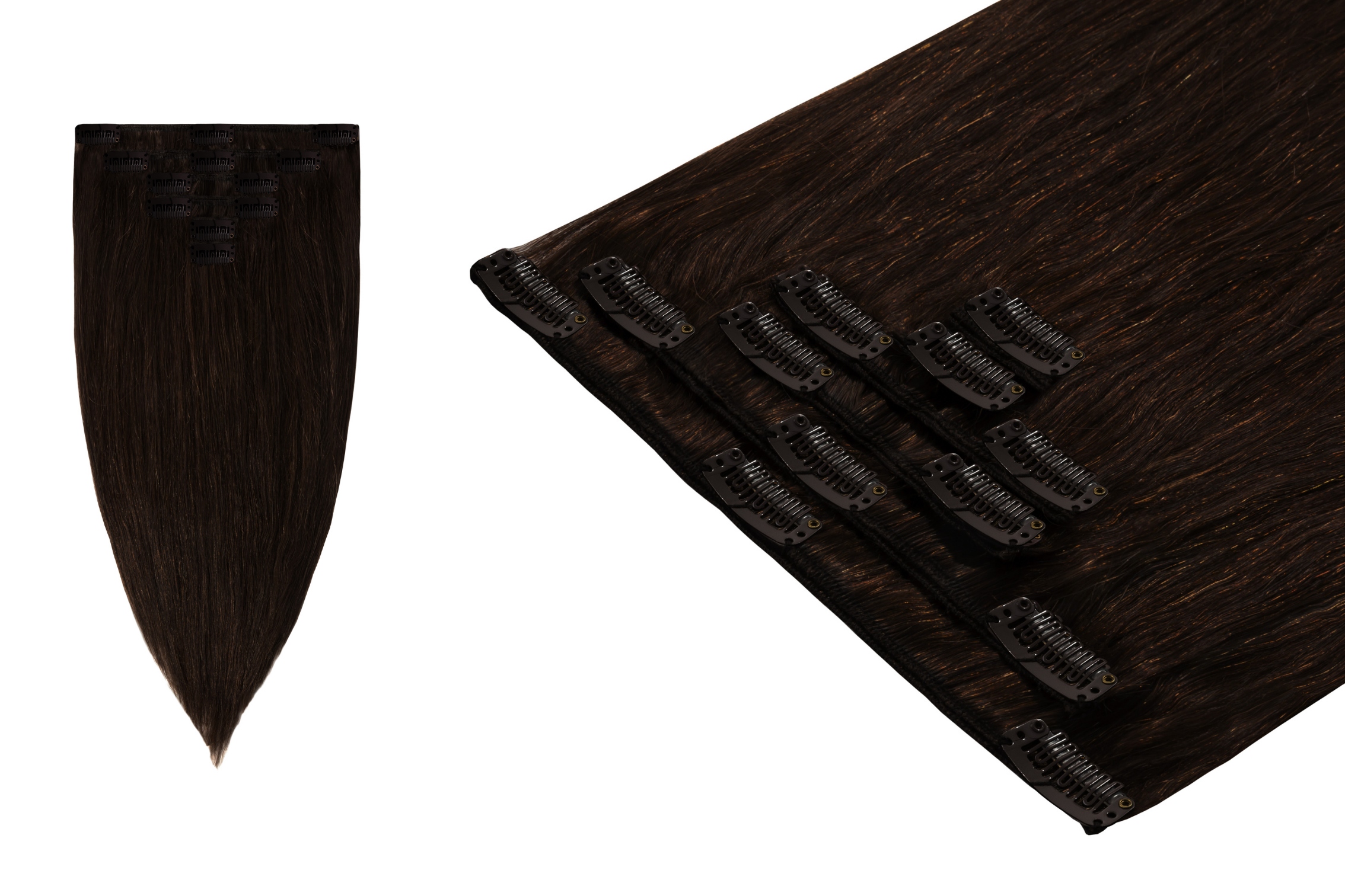 Clip In Příčesek Do Vlasů Přírodní Připínáčky Klipsy 40 cm 6 pásků 70 g BestHair