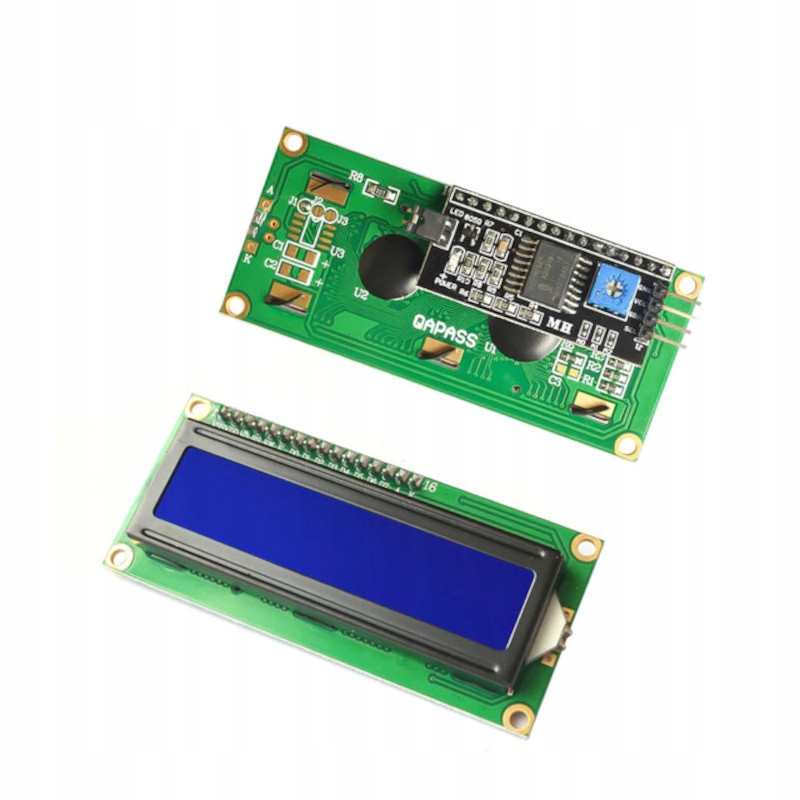 Wyświetlacz LCD 1602 2x16 i2c Niebieski