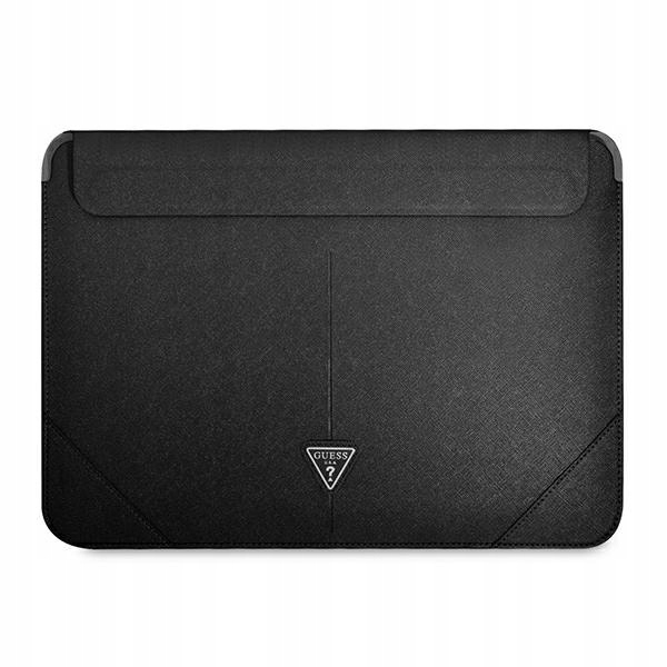 Pouzdro na notebook 14" Guess Saffiano Triangle Logo Černé