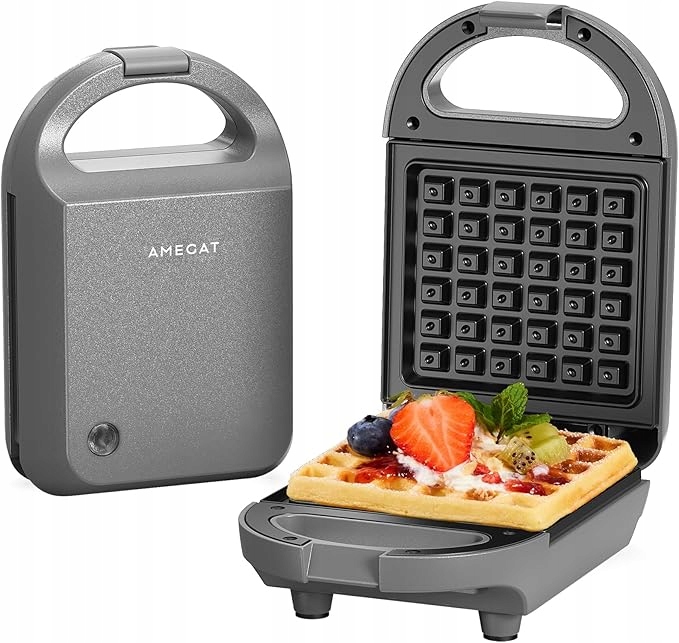 GOFROWNICA MINI MOC 600W NIEPRZYWIERAJĄCA POWŁOKA TEFLON KEMPINGOWA