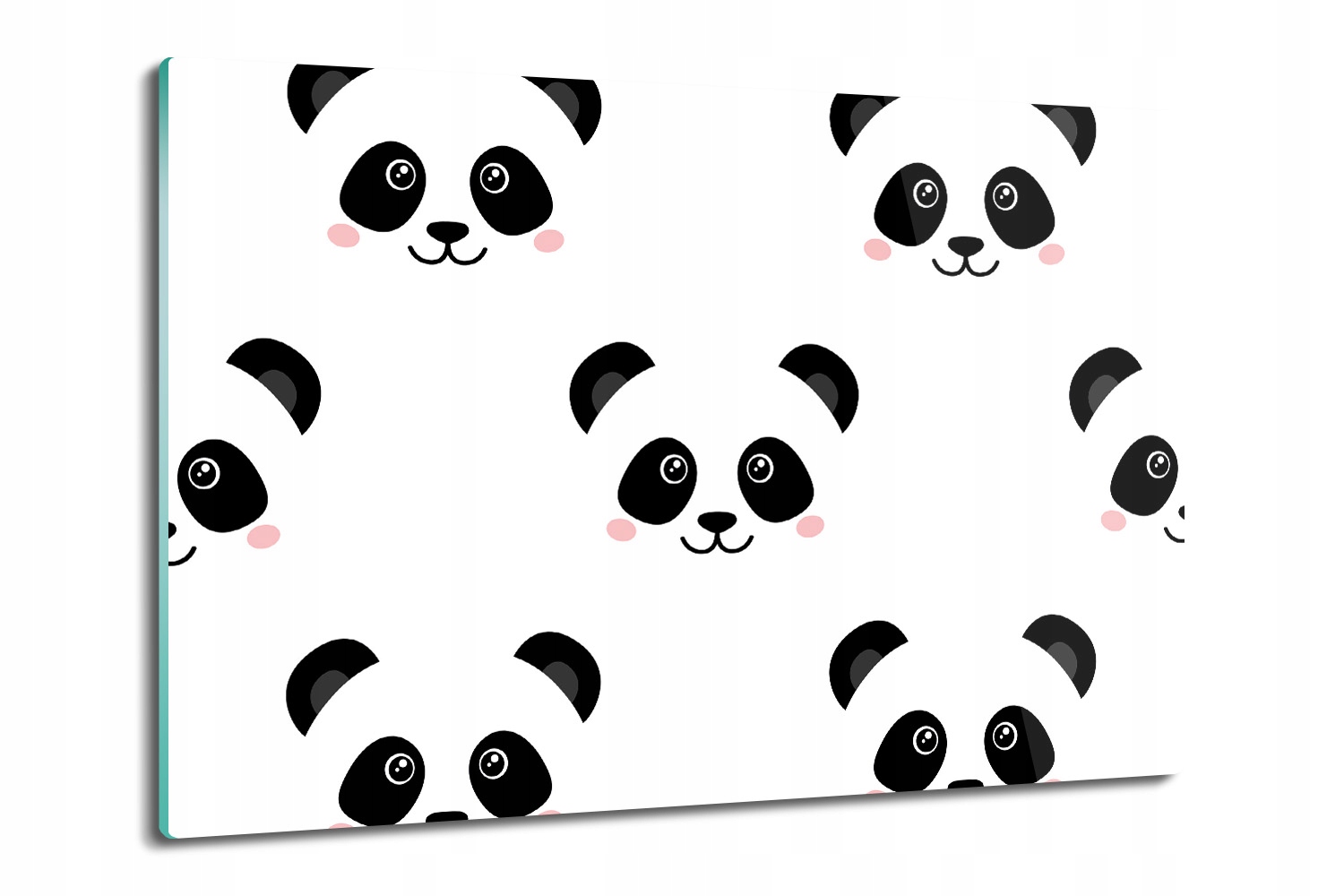 skleněná deska moderní Medvídci panda hlava 80x52