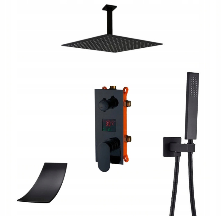 Podomietkový Set, Vodopád Čierny Matný 25 CM