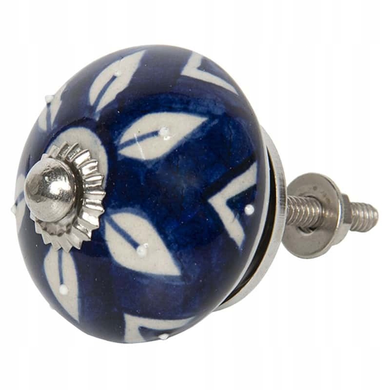 Gałka meblowa niebieska ceramiczna 4 cm