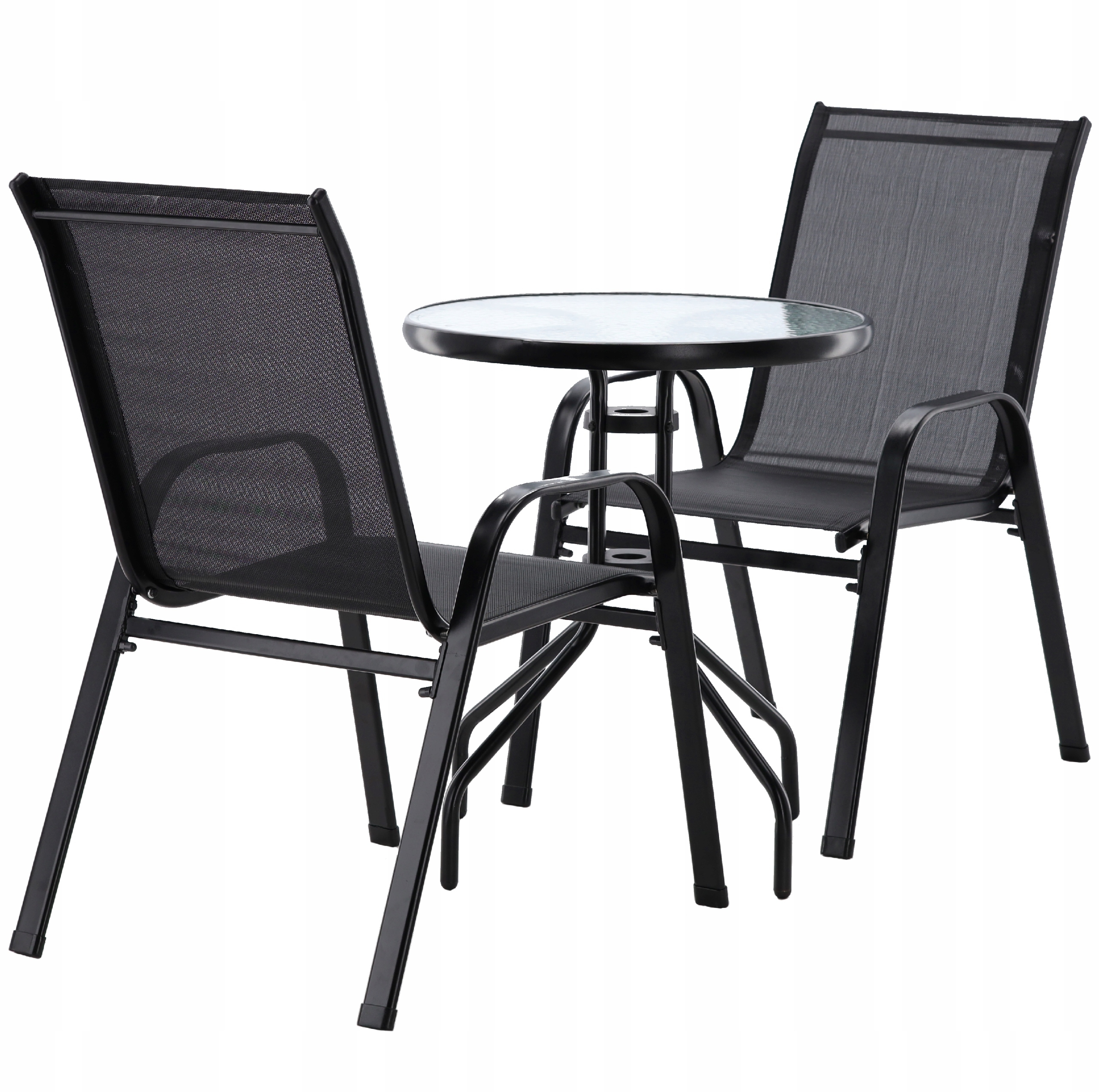 Sada záhradného nábytku Sklenené stoličky na balkón a terasu