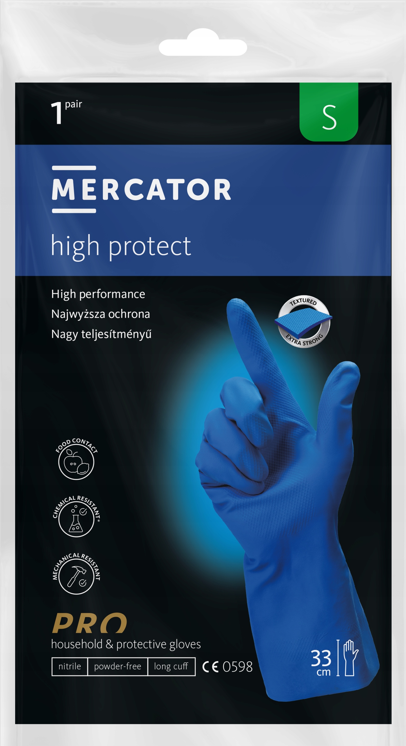 

Rękawice chemiczne Mercator high protect S 1 para
