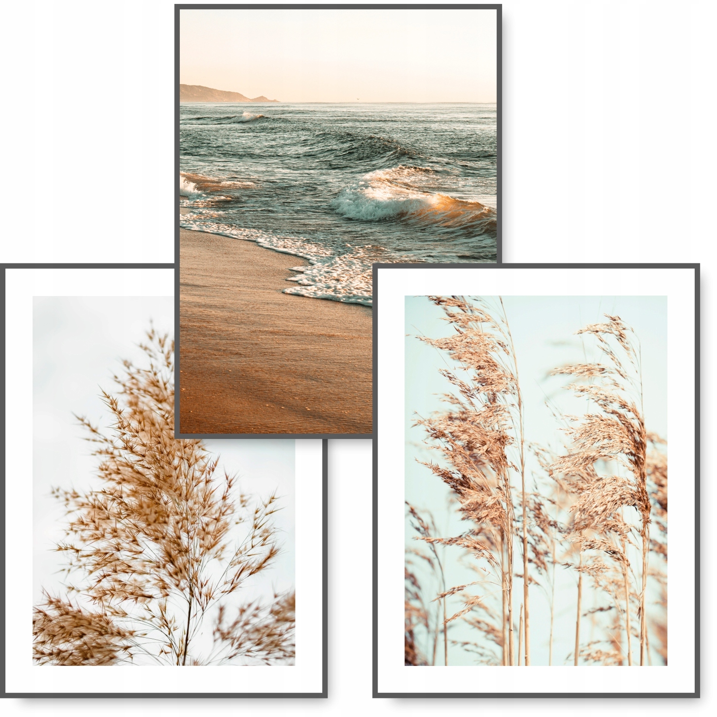 

Boho zestaw 3 obrazy 30x40 Natura Brąz plakat #15