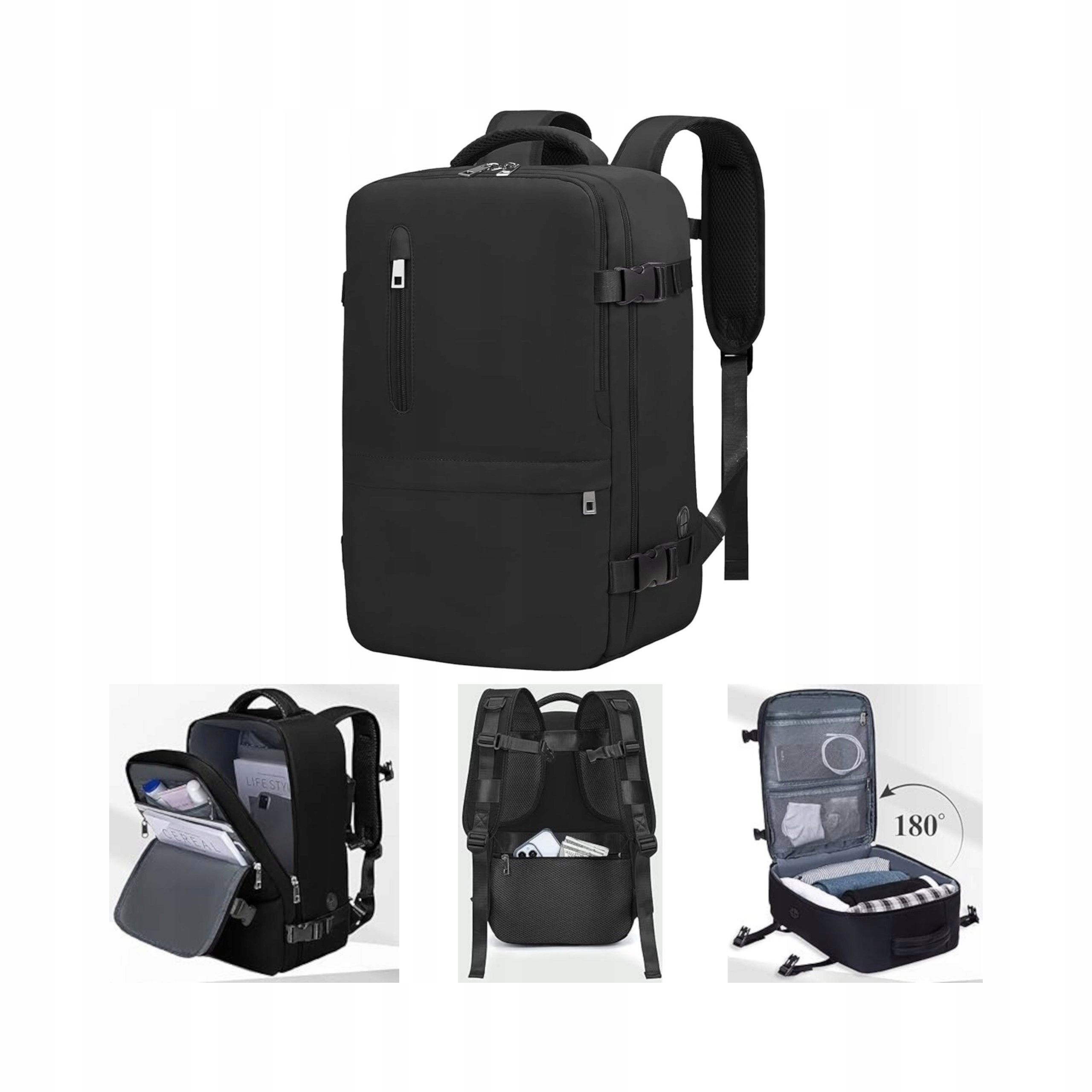 Vmikiv Batoh Ryanair 40x20x25 Notebook Černý 20L Příruční Zavazadlo