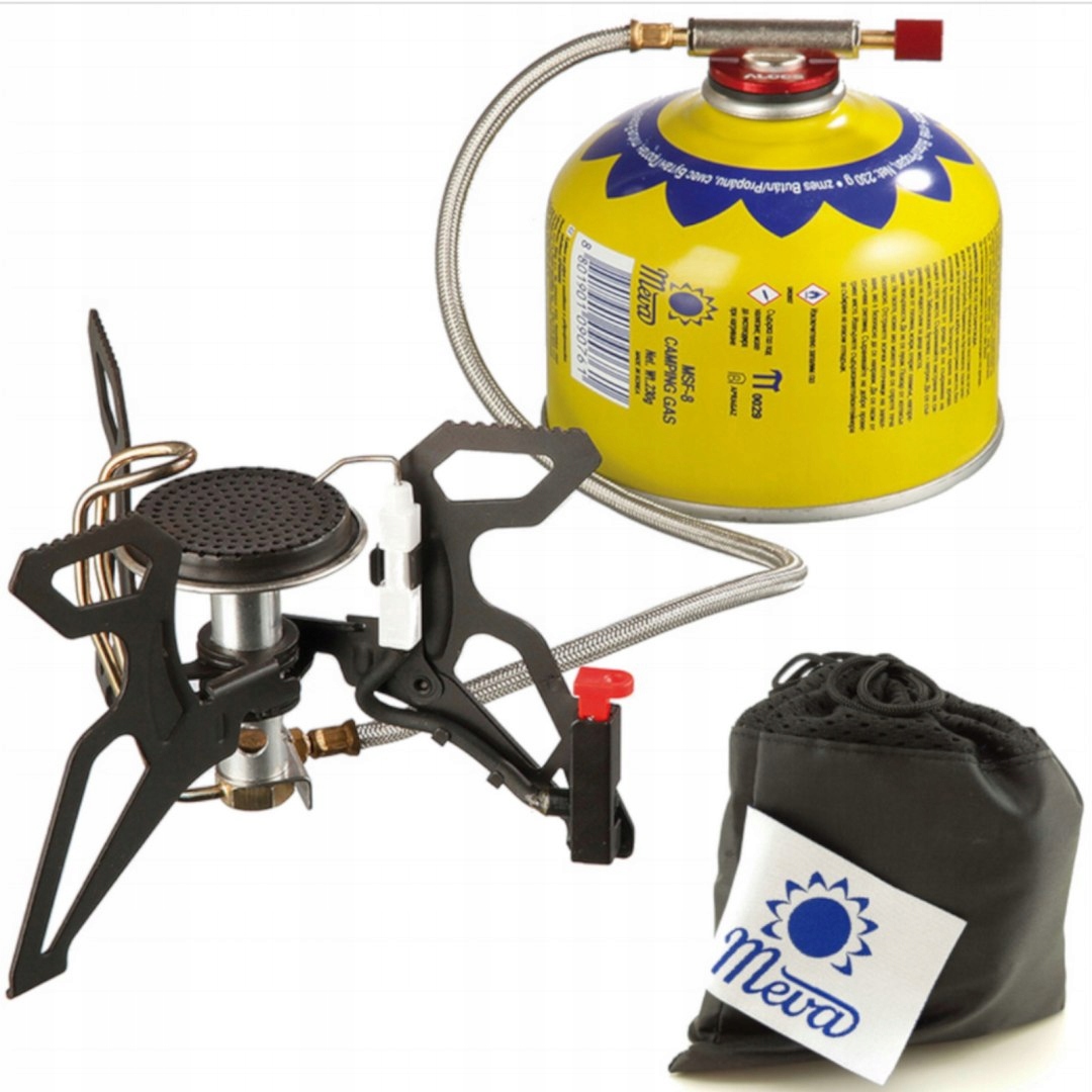 Turistický vařič s ohřívačem plynu a piezozapalovačem Spider Pro 3 kW