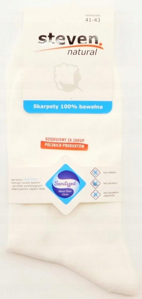 

Steven skarpety-055 100% bawełny białe r.44-46