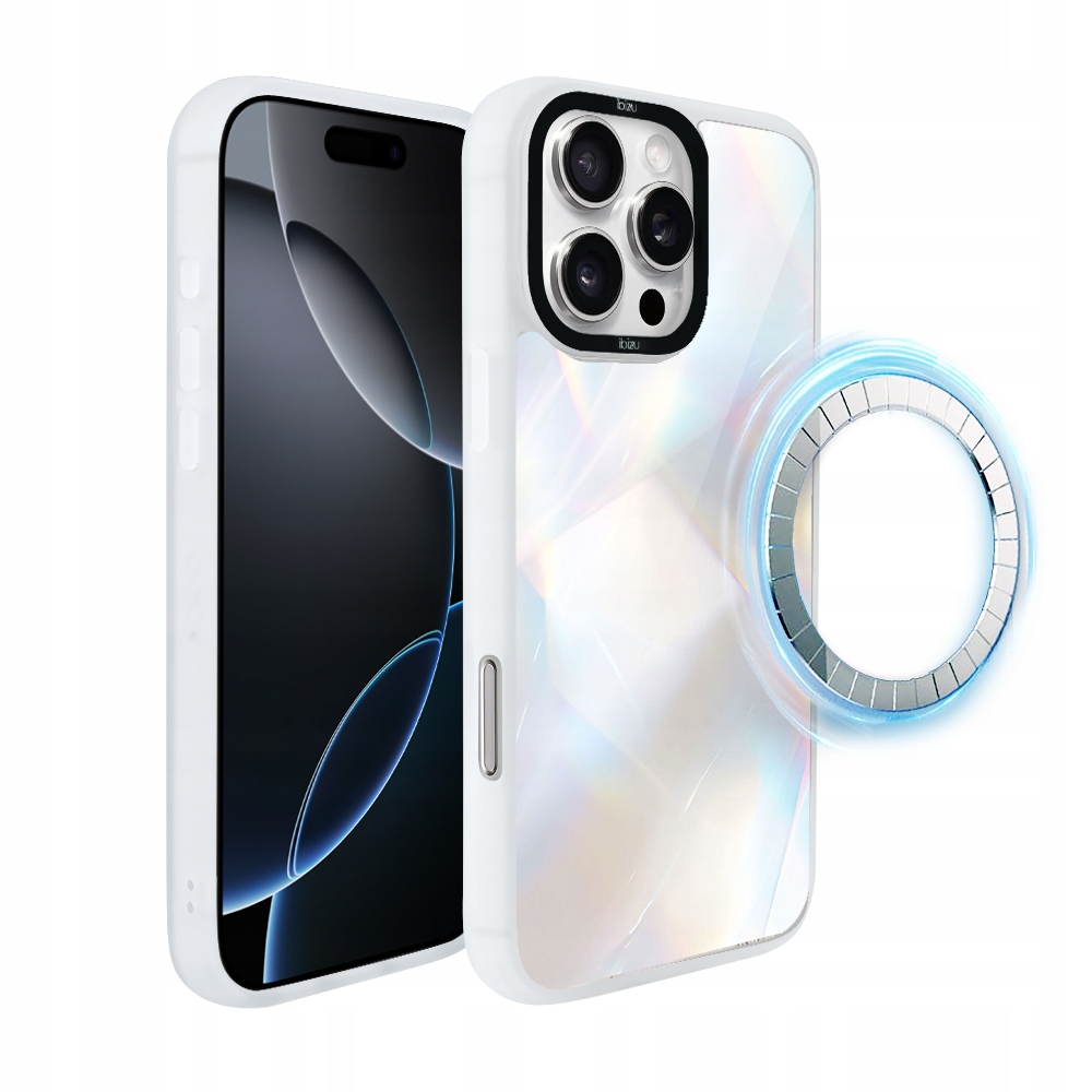 Pouzdro pro iPhone 16 Pro Ibizu DropGuard Matt s MagSafe, opalizující diamant