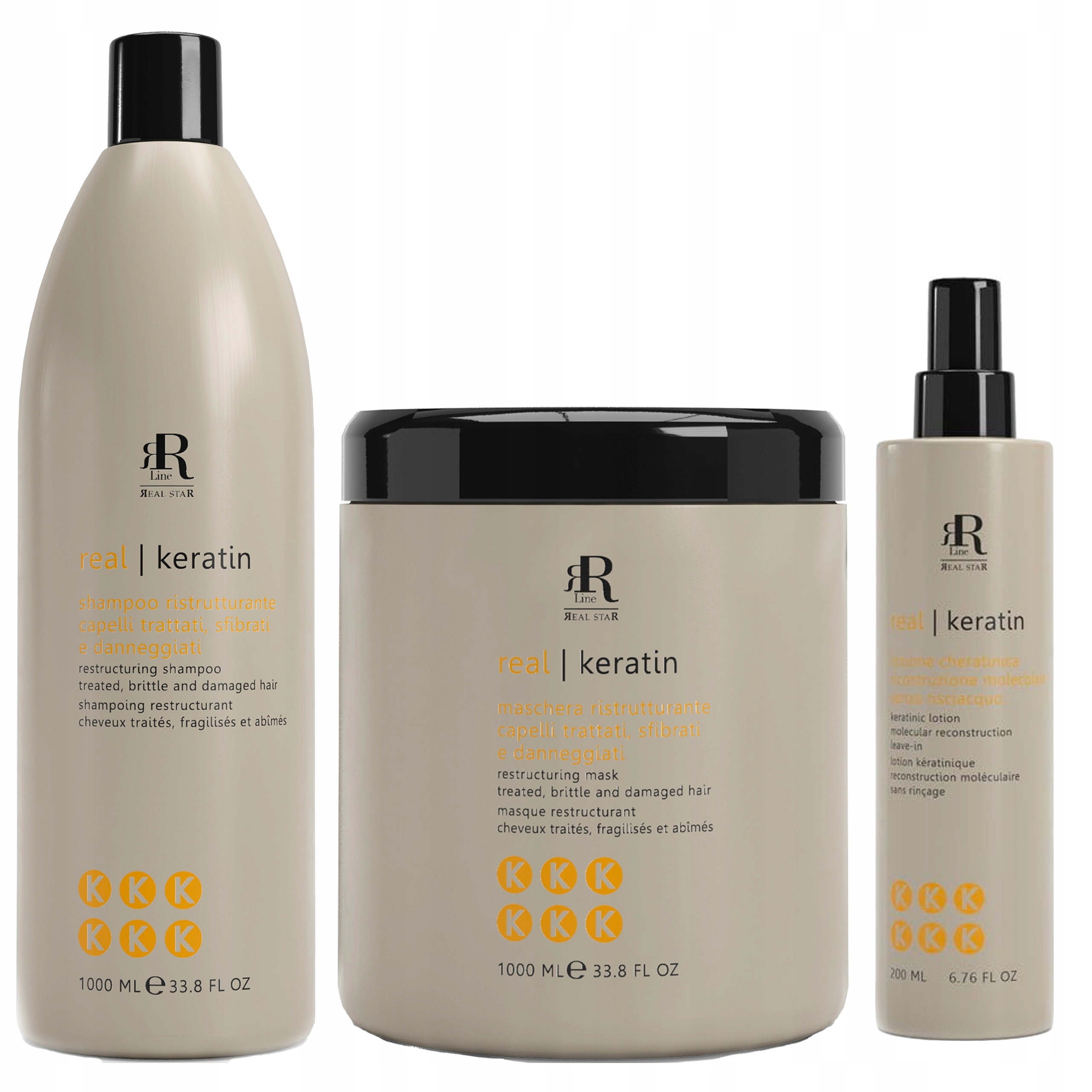 RR Keratin Lotion +Maska Shea+Szampon 200+2x1000ml