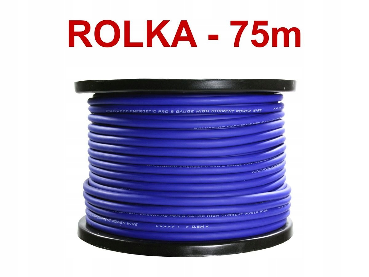 Hollywood Pro PC-BL8 – napájací kábel 8,5 mm2 /75 m