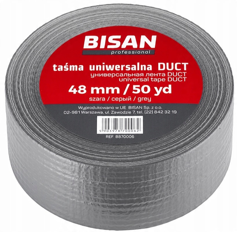 

Taśma Uniwersalna Szara Duct Tape 48MM X 50yd