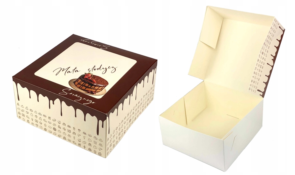 

Karton Pudełko Na Tort Ciasto Ornament 22x22 50szt