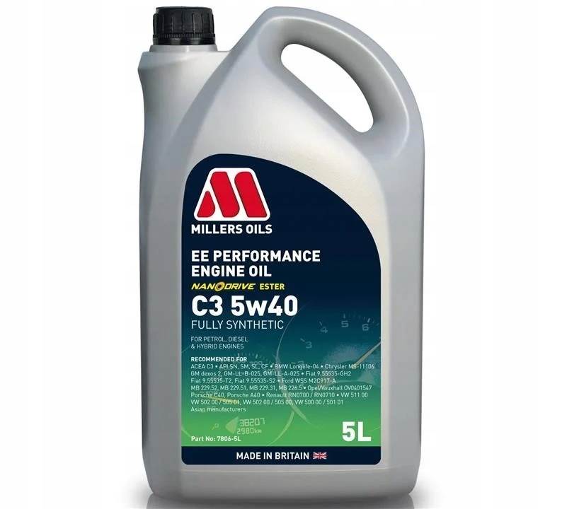 Millers Oils 7806-5 EE Performance C3 5W-40, 5 l