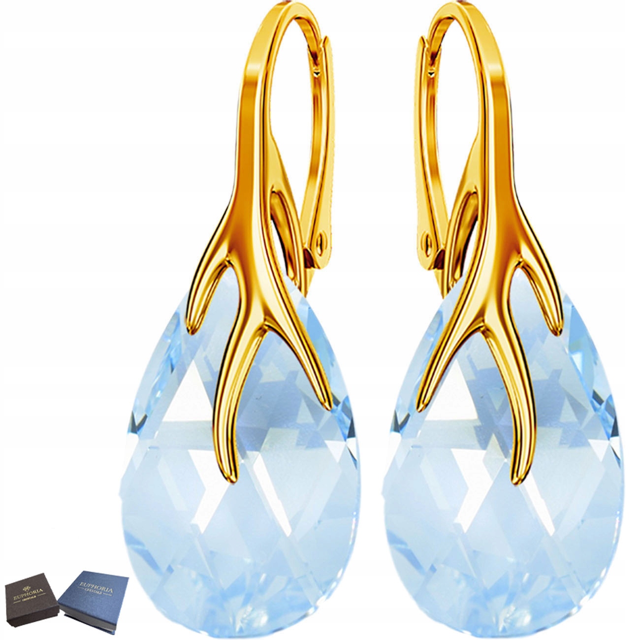 Zlaté Náušnice Závěsné Stříbro 925 Stříbrné šperky pro manželku Dlouhé Dárek