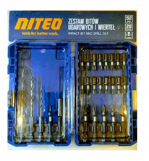 

Zestaw bitów udarowych i wierteł Niteo