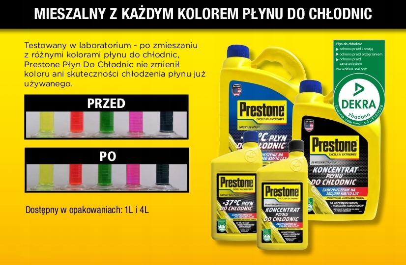 PRESTONE охолоджуюча рідина ЗМІШУВАНА готова-37C 4L вага продукту з упаковкою 5 кг