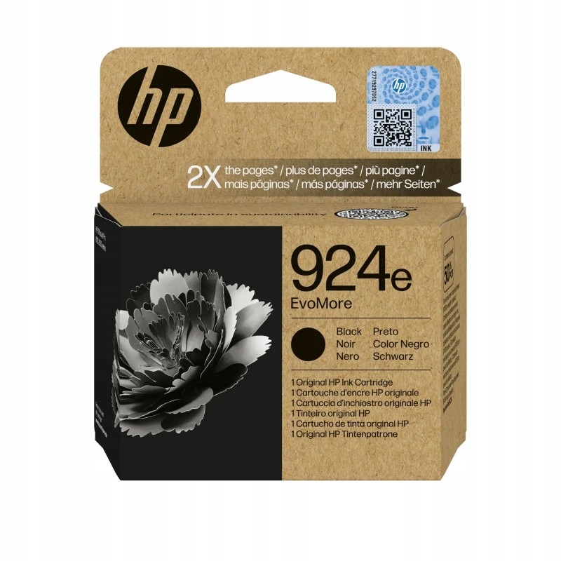 Tusz org. Hp 924e Black 4K0V0NE do Hp 8122e 8124e 8125e 8132e 8134e 8135e